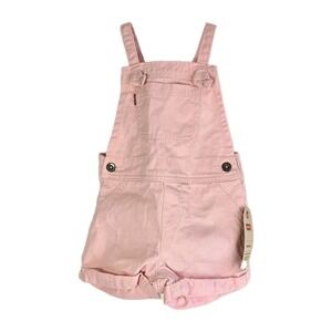 Levi's Overall‎ Shorts Shortalls Light Pink Little Girl's Size 2T New With Tags